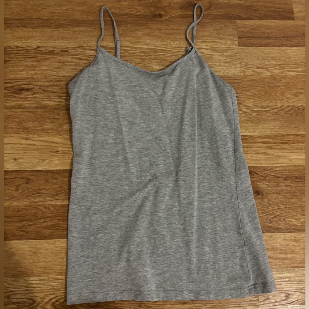 Gray Strappy Tank Top